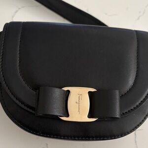 Salvatore Ferragamo Black Leather Bag